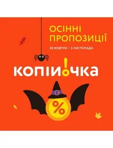 Акційна газета Копійочка, дійсна з 2024-10-28 по 2024-11-03.