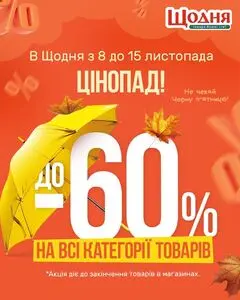 Акційна газета Щодня, дійсна з 2024-11-08 по 2024-11-15.