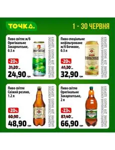 Акційна газета Точка, дійсна з 2025-06-05 по 2025-06-30.