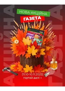 Акційна газета 33м2, дійсна з 2025-10-13 по 2025-11-10.