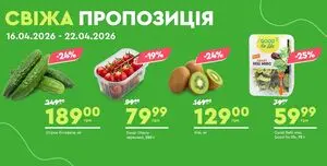 Акційна газета Novus, дійсна з 2026-04-16 по 2026-04-22.