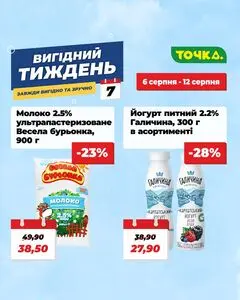 Акційна газета Точка, дійсна з 2026-08-06 по 2026-08-12.