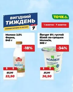 Акційна газета Точка, дійсна з 2026-10-01 по 2026-10-07.